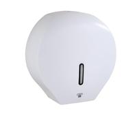 Pro Washroom Jumbo Toilet Roll Dispenser 10 Inch - Wall-Mounted, Lockable, ABS Durable White Matte Finish - Fits 250mm Rolls, Core 2¼-3", Hygienic, Space-Saving for Commercial & Home Bathrooms