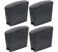 Pro Washroom Sanitary Bin 20L, Slimline Washrooms Toilets Hygienic Disposal Pedal Container Bins for Female Ladies and Baby Hygiene Products - 20 litres Grey (4 pack)