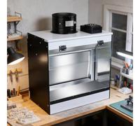 Pro Water Curtain Spray Booth, Airbrush Spray Booth With Upgraded Negative-Pressure Waterfall System, Model Spray Booth With Water Curtain For Model Painting Crafts DIY Hobby Projects 50×50×40cm