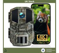 Pro Wildlife Camera 64MP 4K HD WiFi Bluetooth Trail Cam Night Vision