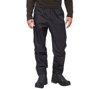 PRO-X elements Tramp-S Men's Rain Trousers, Ultralight Overtrousers with Taped Seams and Elastic Waistband, Reflective, Breathable, Waterproof and Windproof Black