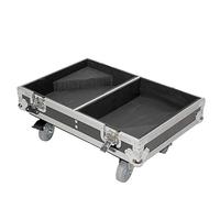 Pro-X Prox X-RCF-NX12SMA Stage Monitor Flight Case for 2 RCF NX 12-SMA with 4" Wheels (X-RCF-NX12-SMAX2W)