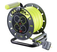 Pro-XT 25m 4 Socket Case Cable Reel Extension Lead Masterplug Multi One Size