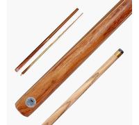 PRO147 BROWN SANDALWOOD 57 Inch 2 Piece Centre Joint Heavy Weight Traditional Snooker Cue with 9.8mm Tip - 20oz to 21oz