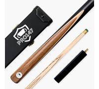 PRO147 Hurricane Walnut 57 Inch ¾ Joint Heavy Weight Snooker Pool Cue 9.5mm Tip (Standard Set with Case and Mini Butt)