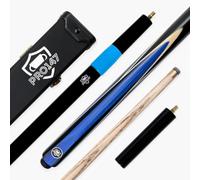 PRO147 Jester 3/4 Joint Snooker and Pool Cue and Case Set with 9.3mm Tip, Blue