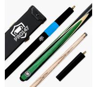 PRO147 Jester 3/4 Joint Snooker and Pool Cue and Case Set with 9.3mm Tip, Green