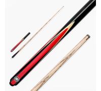 PRO147 Jester 3/4 Joint Snooker and Pool Cue with 9.3mm Pro Layered Tip, Red