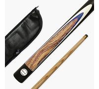 PRO147 Kingwood 57 Inch 3 Piece Length Adjustable Snooker Pool Cue with Matching Ash Grain and 9.5mm Tip - Shorten from 57 Inch to 44 Inch (Cue with Soft Case)