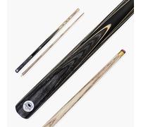 PRO147 Pearl Series 57 Inch Hand Spliced 2 Piece Centre Jointed Snooker Pool Cue with Smooth Premium Ash Shaft and Ebony Style Butt with 9.5mm Pro Leather Tip (D)