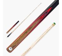 PRO147 Pearl Series 57 Inch Hand Spliced 3/4 Jointed Snooker and Pool Cue with 9.5mm Pro Layered Leather Tip (Red Flash Cue Only)