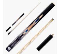 PRO147 Pearl Series 57 Inch Hand Spliced 3/4 Jointed Snooker and Pool Cue with 9.5mm Pro Layered Leather Tip (Blue Cue Only)