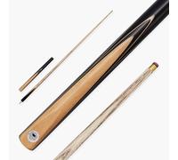 PRO147 Pearl Series 57 Inch Hand Spliced 3/4 Jointed Snooker Pool Cue with 9.5mm Pro Red Leather Tip (B)