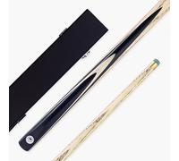 PRO147 Pro Match 57 Inch 2 Piece Centre Joint Snooker Pool Cue and Case Set 9.5mm Tip with Black Attache Hard Case (Ebony Cue with Hard Case)