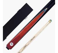 PRO147 PRO MATCH Classic 57 Inch 2 Piece Centre Joint Matching Ash Snooker and Pool Cue 9.5mm Tip (Black Cue with Hard Case)