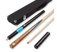 PRO147 SAPPHIRE FLARE P5/E 57 Inch Snooker Pool Cue Set 2pc Centre Joint Non-matching Ash Cue Long Telescopic Extension, Mini Butt and 3 Slot Case - 9.5mm Tip