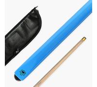 PRO147 SKY BLUE Butt 57 Inch 2 Piece Centre Joint Snooker Pool Cue with 9.5mm Tip (Cue with Soft Case)