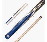 PRO147 TRIUMPH 57 Inch 2 Piece Centre Joint Premium Ash Snooker and Pool Cue with 9.5mm Professional Layered Tip (Blue)