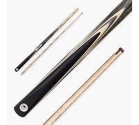 PRO147 TRIUMPH 57 Inch 2 Piece Centre Joint Premium Ash Snooker and Pool Cue with 9.5mm Professional Layered Tip (Black)