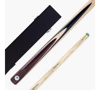 PRO147 Walnut Ash 57 Inch 2 Piece Centre Joint Snooker Pool Cue and Case Set 9.5mm Tip with Black Attache Hard Case