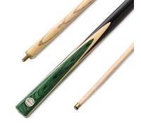 PRO147 WINDSOR 57 Inch 2 Piece Centre Joint Ash Snooker Pool Cue with 9.5mm Tip (Green)