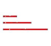 PRO600 3-Piece Spirit Level Set 20", 40", 59" - Red Spirit Level Tools with ERS+ Easy Reading System - Precise Levelers with Ergonomic Profile and Anti Shock Absorber