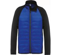 Proact Men's Dual Material Sports Padded Jacket in Blue | Size: Large Proact Blue L