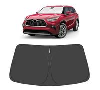 Proadsy 2025 Upgrade Windshield Sun Shade Custom Fit Highlander 20202-2024 2025 4-Layer Foldable Front Sunshade Protector Sun Visor Blocks UV Rays Keep Car Cooler