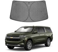Proadsy Windshield Sun Shade Custom Fit Chevrolet Suburban 2021-2026 Ice Crystal Black Front Window Sunshade UV and Heat Blocker Foldable Visor Keeps Car Cooler for Summer Parking and Daily Use