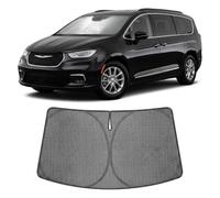 Proadsy Windshield Sun Shade Custom Fit Chrysler Pacifica Minivan 2017-2026 Ice Crystal Black Front Window Sunshade UV and Heat Blocker Foldable Visor Keeps Car Cooler for Summer Parking and Daily Use
