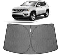 Proadsy Windshield Sun Shade Custom Fit Jeep Compass 2017-2026 Ice Crystal Black Front Window Sunshade UV and Heat Blocker Foldable Visor Keeps Car Cooler for Summer Parking and Daily Use