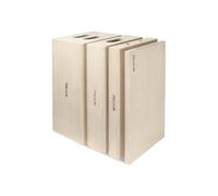 PROAIM Full Set of 4 Standard White APPL-Box for Studio, Film Set & Photography. Multi-Use Wooden Boxes. Use them for Propping, Levelling, Standing. Full, Half, Quarter & Pancake (AB-SET4-WH)