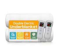 PROALLER Electric Blanket Electric Underblanket King Bed，160x140 CM Heated Underblanket 10 Heat Settings With Timer, Dual Control, Machine Washable Single Electric Blanket Heated Mattress Topper
