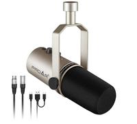 PROAR USB/XLR Podcasting Dynamic Microphone,Professional USB Gaming Microphone for PC Computer with Noise Cancelling,Metal XLR Streaming Mic Kit for Vocal,Instruments Recording,Voice Over,YouTube