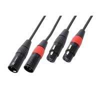 Power Dynamics PD Connex Twin Female to Twin Male XLR Balanced OFC Cable 6m - Professional Audio Lead for DJ, Disco & Studio Equipment, Flexible Design & Connectors for Mixer, Mic & Speakers