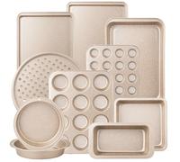 Proaustin 10-Piece Baking Pans Set Bakeware Sets Nonstick Baking Set for Oven Cooking