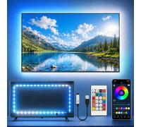 Proaustin 3M TV LED Strip Lights for 30-55 Inch TVs, RGB Colour Changing USB Bias Lighting with Bluetooth App & Music Sync, Remote Control LED Backlight for Home Cinema, Bedroom & Gaming Monitor
