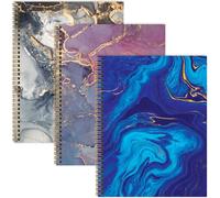 Proaustin 8.5x11 Fashion Spiral Notebook, 3-Pack, 120 Pages, College Ruled (Marble)