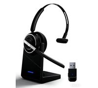 Proaustin Bluetooth Headset, Wireless Headset with Microphone for PC, V5.2 Computer Headset with Noise Cancelling Mic, USB Dongle, Charging Base & Mute Button for Work, Cell Phones, Computer (Black)