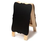 Proaustin Cousin DIY Medium Folding Chalkboard & Dry Erase with Wood Easel, Double Sided, Black MDF