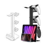 Proaustin Game Controller Holder & Headphone Stand for Desk, 3-Layer Headset Holder Storage Organizer Switch/Headphones/Controller/Laptop Mobile Phone