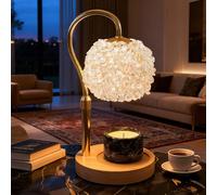 Proaustin Luxury Candle Warmer Lamp with Crystal Gemstone Shade & Color-Changing Premium Base