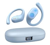 Proaustin Open Ear Headphones, Bluetooth Headphones 5.3 Sports with Smart Digital Display, 36H Playtime, IP54 Waterproof, Wireless Earbuds Lightweight Design Fit Cycling, Running, Workout (Black)