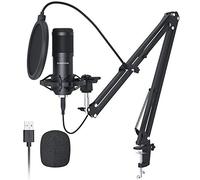 Proaustin USB Condenser Podcast Microphone for PC: Studio Microphone Kit with 192KHz/24bit Professional Sound Chipset Cardioid for Recording, Streaming, Gaming, Voice-Over, YouTube, Twitch (ST-800)