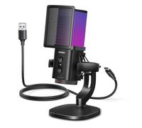 Proaustin USB Gaming Microphone for Streaming & Voice Chat, 24bit/96kHz Condenser Mic with Quick Mute, Zero-Latency Monitoring, Pop Filter, Shock Mount, & RGB Light for PC, PS5, Discord, Podcasts