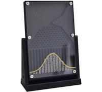 Probability Demonstration Board with Bell Curve, Statistical Experiment Tool for Physics Lab, Random Distribution Learning Equipment Black + Curves
