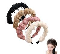 Probability/Probabledy/Basicallyt Retro High Skull Pearl Headband, Headbands with Teeth for Women, Elegant Non Slip Pearl Headbands, Artificial Hairband for Women(C)