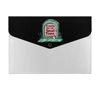 Probably Die in A Small Town Printed Expanding File Organizer with 6 Pockets Portable Receipt Organizer for Home Office