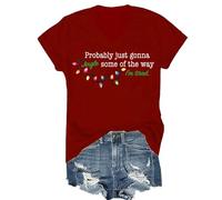 Probably Just Going to Jingle Some of The Way, Jingle Some of The Way Shirts V Neck for Women Man