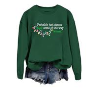 Probably Just Gonna Jingle Some of The Way I'm Tired Sweatshirt Fun Jingle All The Way Shirt Retro Christmas Shirt Merry Christmas Sweatshirt Ugly Xmas Shirts for Women Green